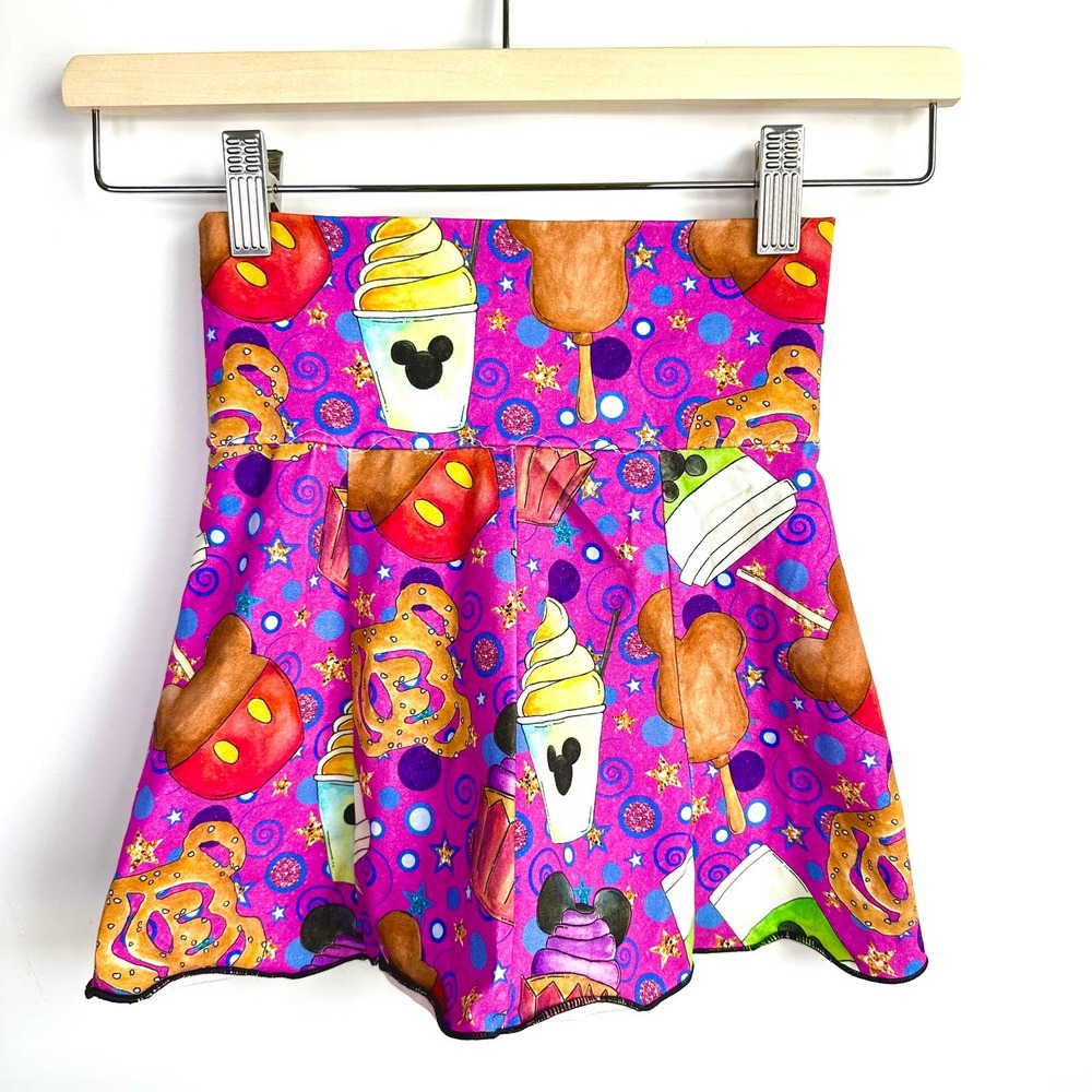 Custom Boutique Disney Treats Disney Snacks Peplum Skirt Purple Small*